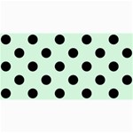 Polka Dots - Black on Pastel Green 4  x 8  Photo Cards