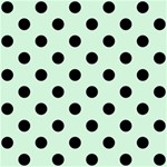 Polka Dots - Black on Pastel Green ScrapBook Page 8  x 8 