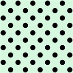 Polka Dots - Black on Pastel Green ScrapBook Page 12  x 12 