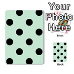 Polka Dots - Black on Pastel Green Multi-purpose Cards (Rectangle)