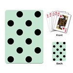 Polka Dots - Black on Pastel Green Playing Cards Single Design