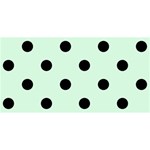 Polka Dots - Black on Pastel Green YOU ARE INVITED 3D Greeting Card (8x4)