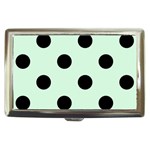 Polka Dots - Black on Pastel Green Cigarette Money Case