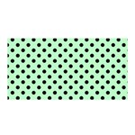 Polka Dots - Black on Mint Green Satin Wrap