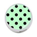 Polka Dots - Black on Mint Green 4-Port USB Hub (One Side)