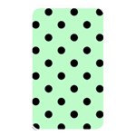 Polka Dots - Black on Mint Green Memory Card Reader (Rectangular)