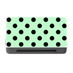 Polka Dots - Black on Mint Green Memory Card Reader with CF