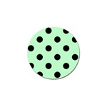 Polka Dots - Black on Mint Green Golf Ball Marker