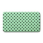 Polka Dots - Black on Mint Green Medium Bar Mat