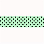 Polka Dots - Black on Mint Green Medium Bar Mat