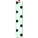 Polka Dots - Black on Mint Green Large Book Mark