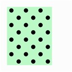 Polka Dots - Black on Mint Green Small Garden Flag (Two Sides)