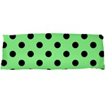 Polka Dots - Black on Light Green Body Pillow Case Dakimakura (Two Sides)