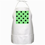 Polka Dots - Black on Light Green BBQ Apron