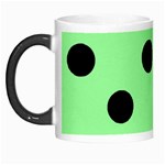 Polka Dots - Black on Light Green Morph Mug