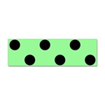 Polka Dots - Black on Light Green Sticker (Bumper)