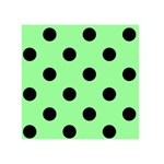 Polka Dots - Black on Light Green Greeting Card 5  x 7 