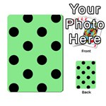 Polka Dots - Black on Light Green Multi-purpose Cards (Rectangle)