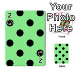 Polka Dots - Black on Light Green Playing Cards 54 Designs