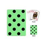 Polka Dots - Black on Light Green Playing Cards (Mini)