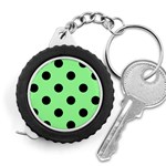 Polka Dots - Black on Light Green Measuring Tape