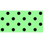 Polka Dots - Black on Light Green YOU ARE INVITED 3D Greeting Card (8x4)