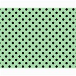 Polka Dots - Black on Celadon Green Collage 11  x 14 