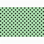 Polka Dots - Black on Celadon Green Collage 12  x 18 