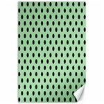 Polka Dots - Black on Celadon Green Canvas 24  x 36 