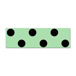 Polka Dots - Black on Celadon Green Sticker (Bumper)