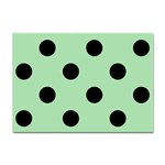 Polka Dots - Black on Celadon Green Sticker A4 (10 pack)