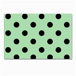 Polka Dots - Black on Celadon Green Postcard 4 x 6  (Pkg of 10)