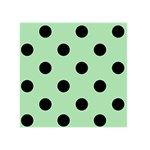 Polka Dots - Black on Celadon Green Greeting Card 5  x 7 