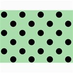 Polka Dots - Black on Celadon Green 5  x 7  Photo Cards