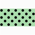 Polka Dots - Black on Celadon Green 4  x 8  Photo Cards