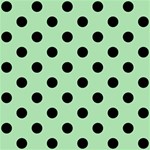 Polka Dots - Black on Celadon Green ScrapBook Page 12  x 12 