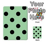 Polka Dots - Black on Celadon Green Multi-purpose Cards (Rectangle)