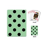 Polka Dots - Black on Celadon Green Playing Cards (Mini)