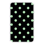 Polka Dots - Celadon Green on Black Memory Card Reader (Rectangular)