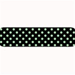 Polka Dots - Celadon Green on Black Medium Bar Mat