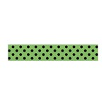 Polka Dots - Black on Dollar Bill Green Flano Scarf (Mini)