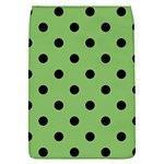 Polka Dots - Black on Dollar Bill Green Removable Flap Cover (L)