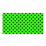 Polka Dots - Black on Neon Green Satin Wrap