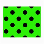 Polka Dots - Black on Neon Green Small Glasses Cloth