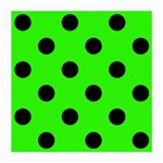 Polka Dots - Black on Neon Green Medium Glasses Cloth