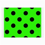 Polka Dots - Black on Neon Green Large Glasses Cloth