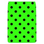 Polka Dots - Black on Neon Green Removable Flap Cover (L)