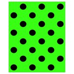 Polka Dots - Black on Neon Green Drawstring Bag (Small)