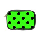 Polka Dots - Black on Neon Green Coin Purse