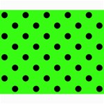 Polka Dots - Black on Neon Green Collage 8  x 10 